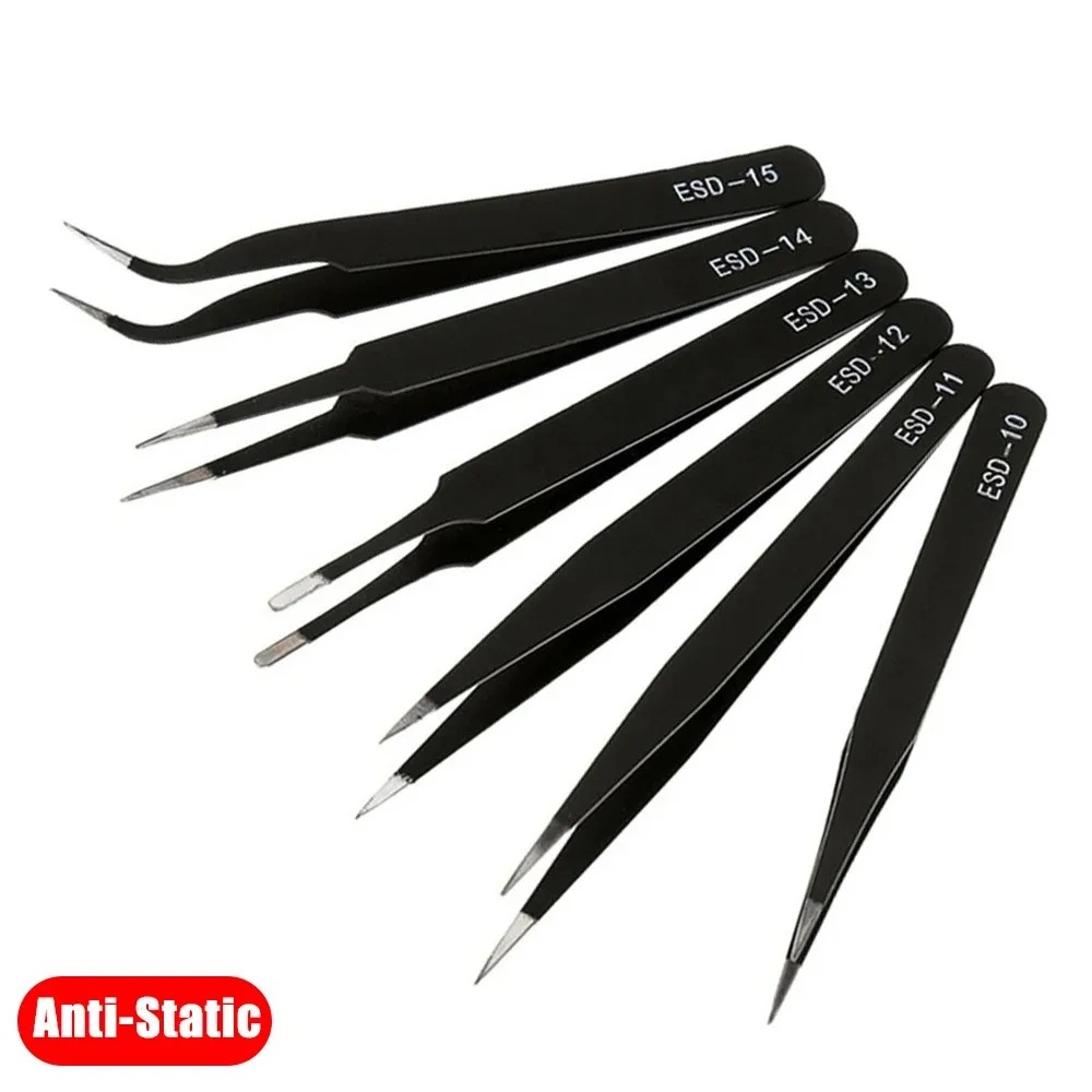 Electronics Repair Tools And Equipment - 6 قطعة مجموعة ملاقط الدقة ESD