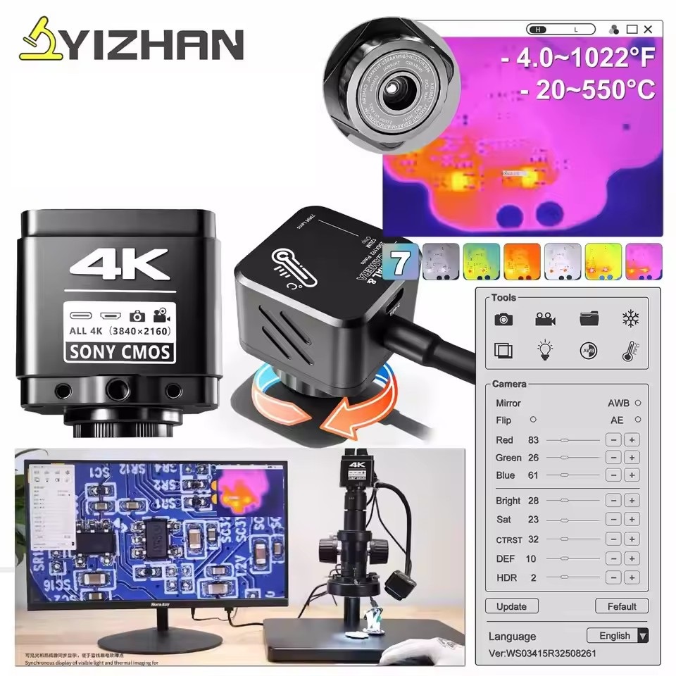 Electronics Repair Tool - كاميرا مجهر حراري YIZHAN بدقة 256*192